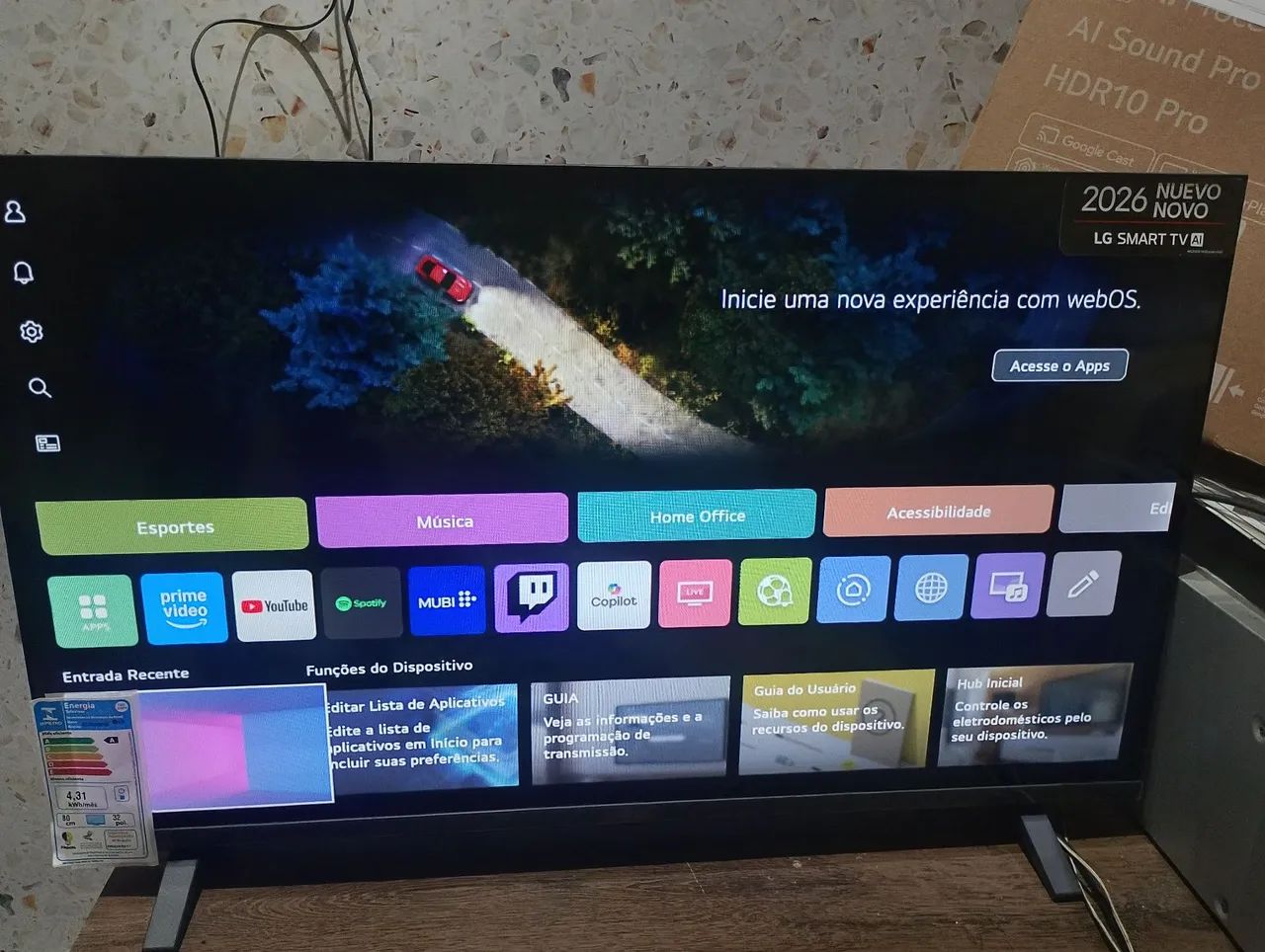 Tv lg 32 / 1 mes de compra.