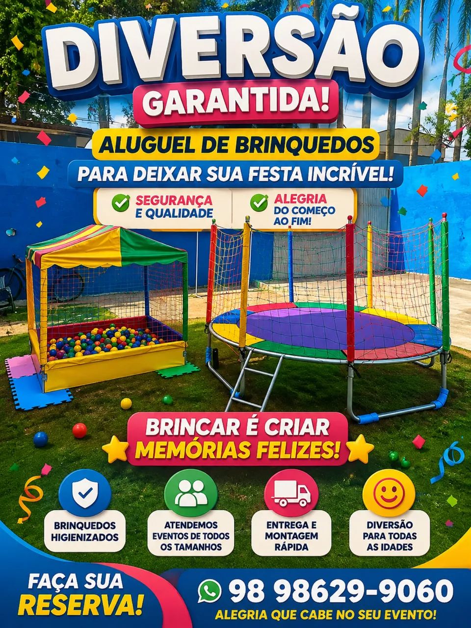 Casinha de bolinha , pula-pula e etc