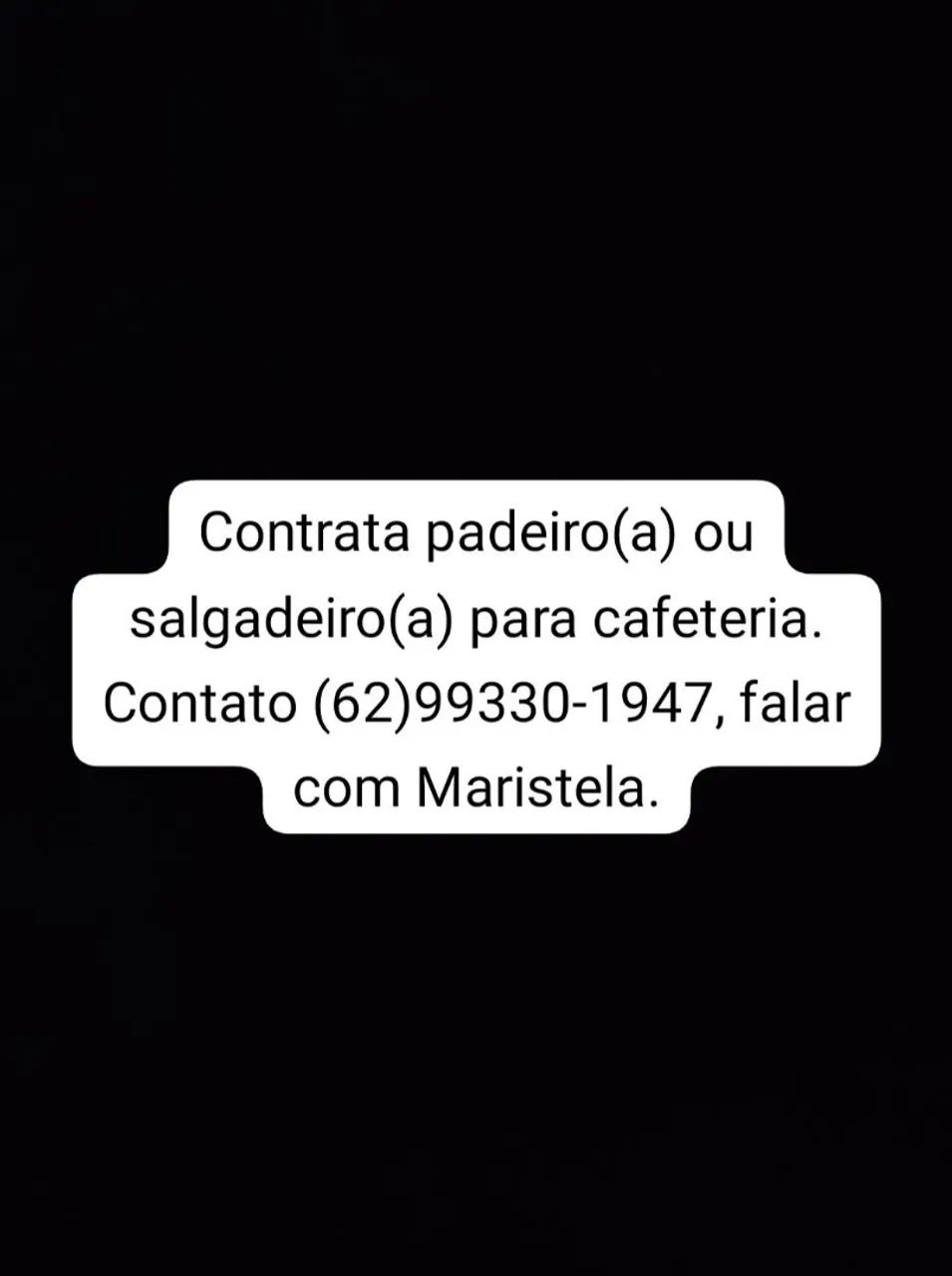 Contrata-se padeiro(a)/salgadeiro(a)