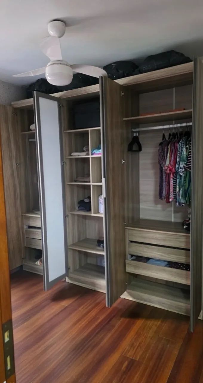 Guarda-Roupa Casal MDF 6 Portas (com Espelho) e 6 Gavetas Internas - Foto 2