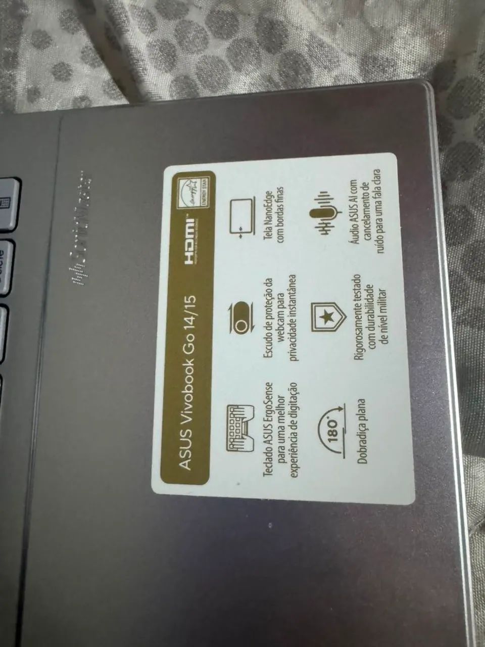 Notebook ASUS i3core 256gbs com nota fiscal e caixA 4 meses de uso - Foto 3