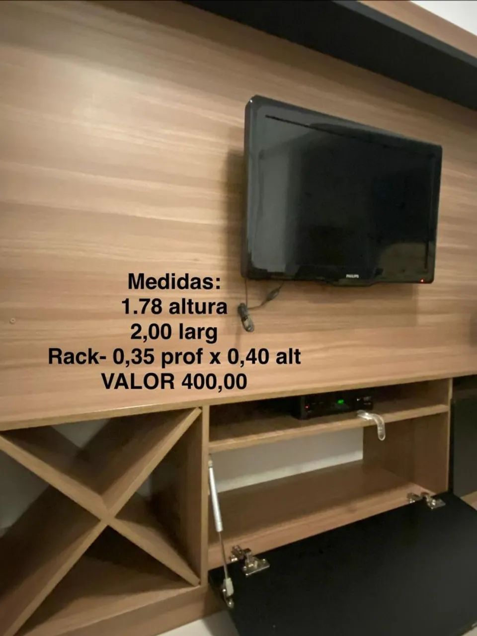 Painel de TV com rack