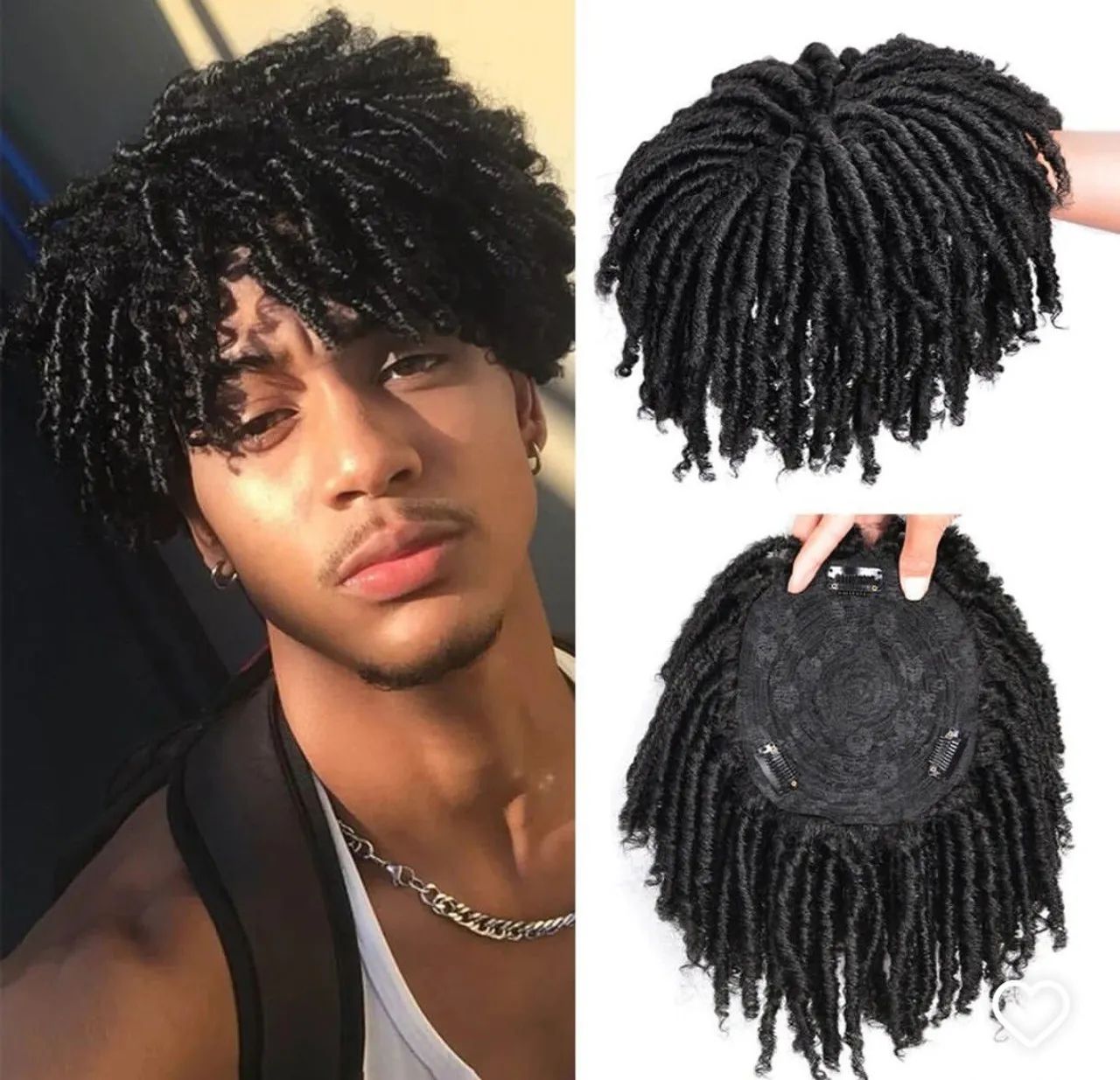 Toupee masculino dreadlock 