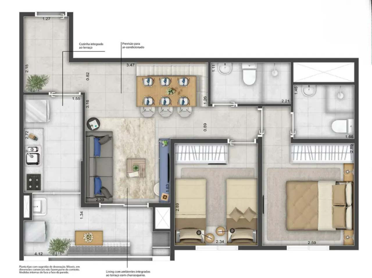 PLANTA 53m²
