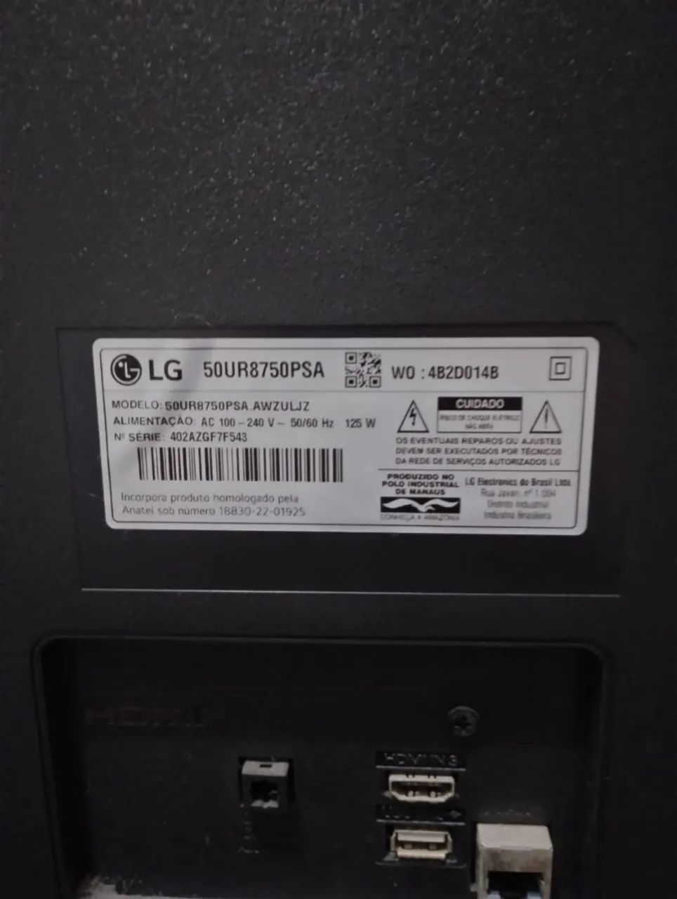 Smart TV LG de 55 polegadas - com defeito no display - para peças - Foto 2