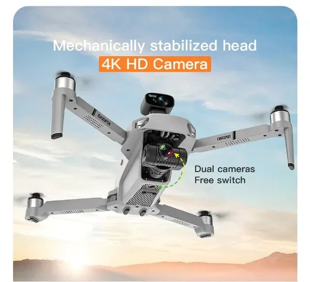 Drone Kf102 Max 4k 2bat Gps 5g 2eixos 22min (sensor)  - Foto 3