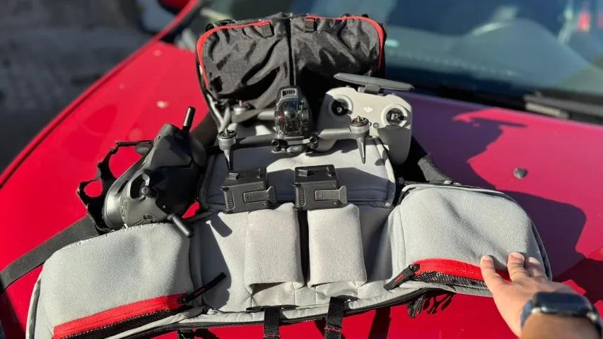 Drone Dji FPV combo, ZERADINHO, com mochila