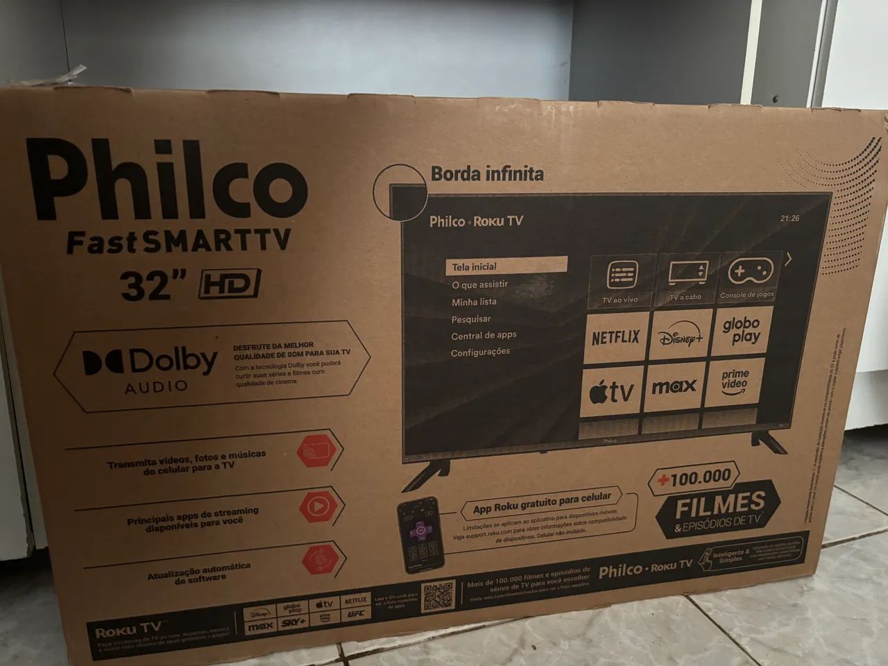 Smart TV Roku 32 Polegadas Philco - Foto 3