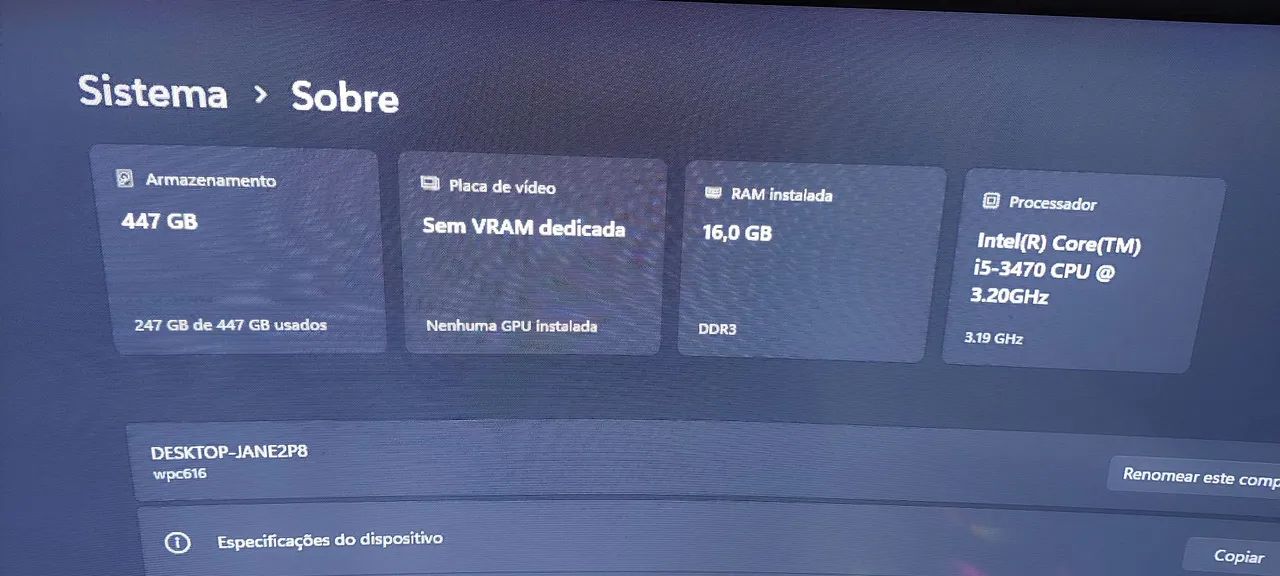 Core i5 3470 com 16 gb de ram com rx 570 8gb e ssd 480 gb - Foto 5