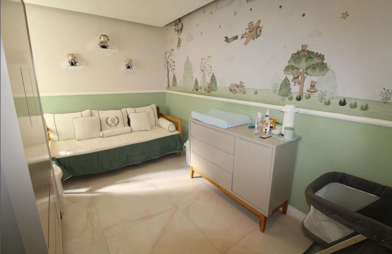 Quarto De Bebê Completo Berço Guarda Roupa e Cômoda - Classic New - Foto 3