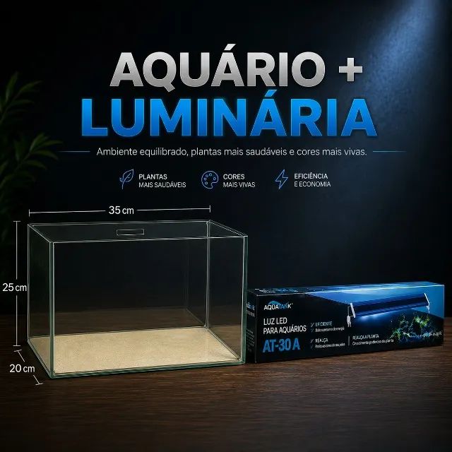 Aquário com Luminária Nova