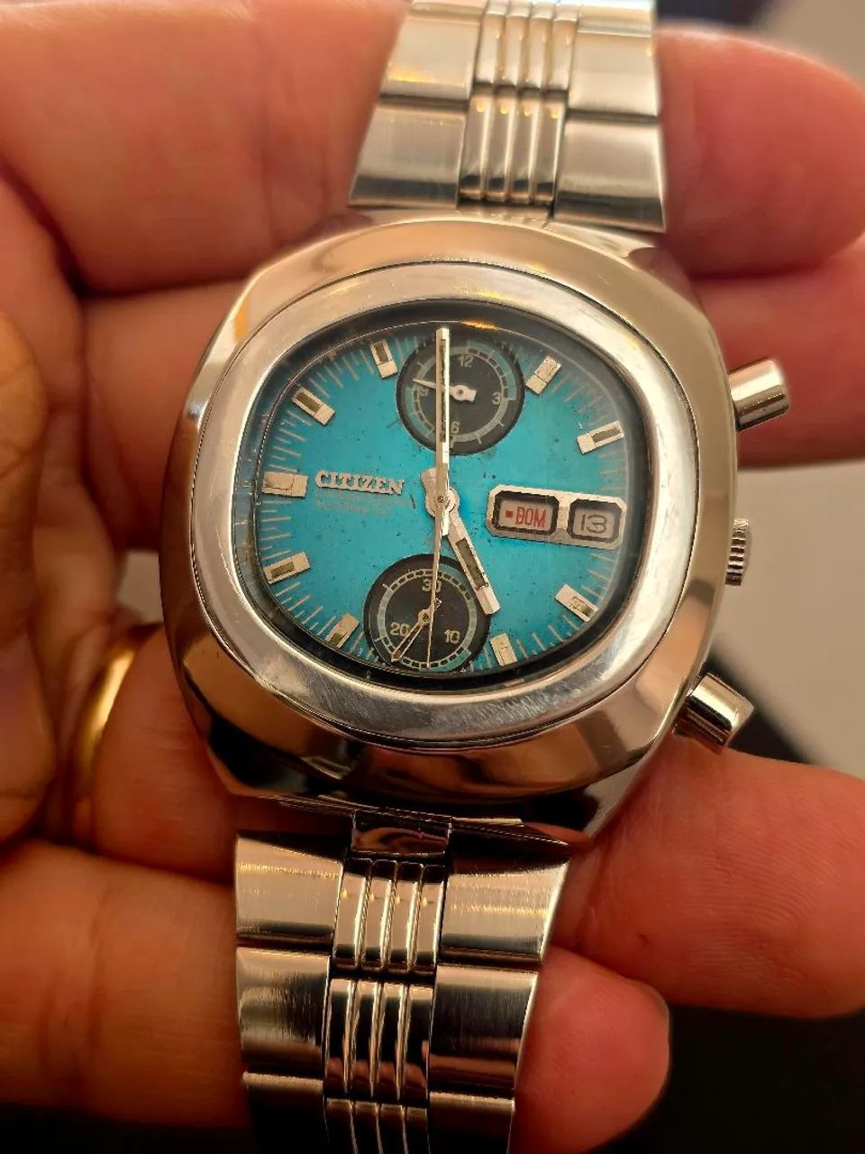 【新品】 廃盤デザイン オリバーガル ACQUA CHIC CHIHUAHUA Relógio Cronógrafo Citizen Automático Masculino Raro Modelo
