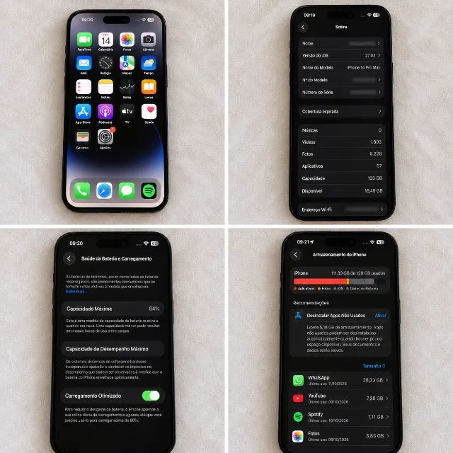 iPhone 14 Pro Max 128GB Preto | Caixa + Cabo | Bem Conservado - Foto 4