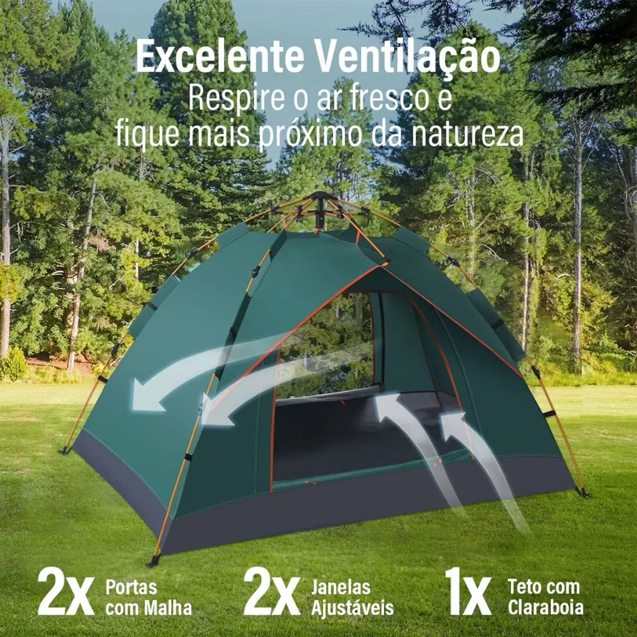 Barraca de Camping Automático 2 a 3 Pessoas - Foto 3
