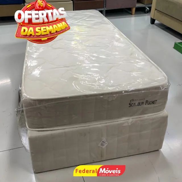 Cama box solteiro 88cm Colchão e Base - Mega Desconto!
