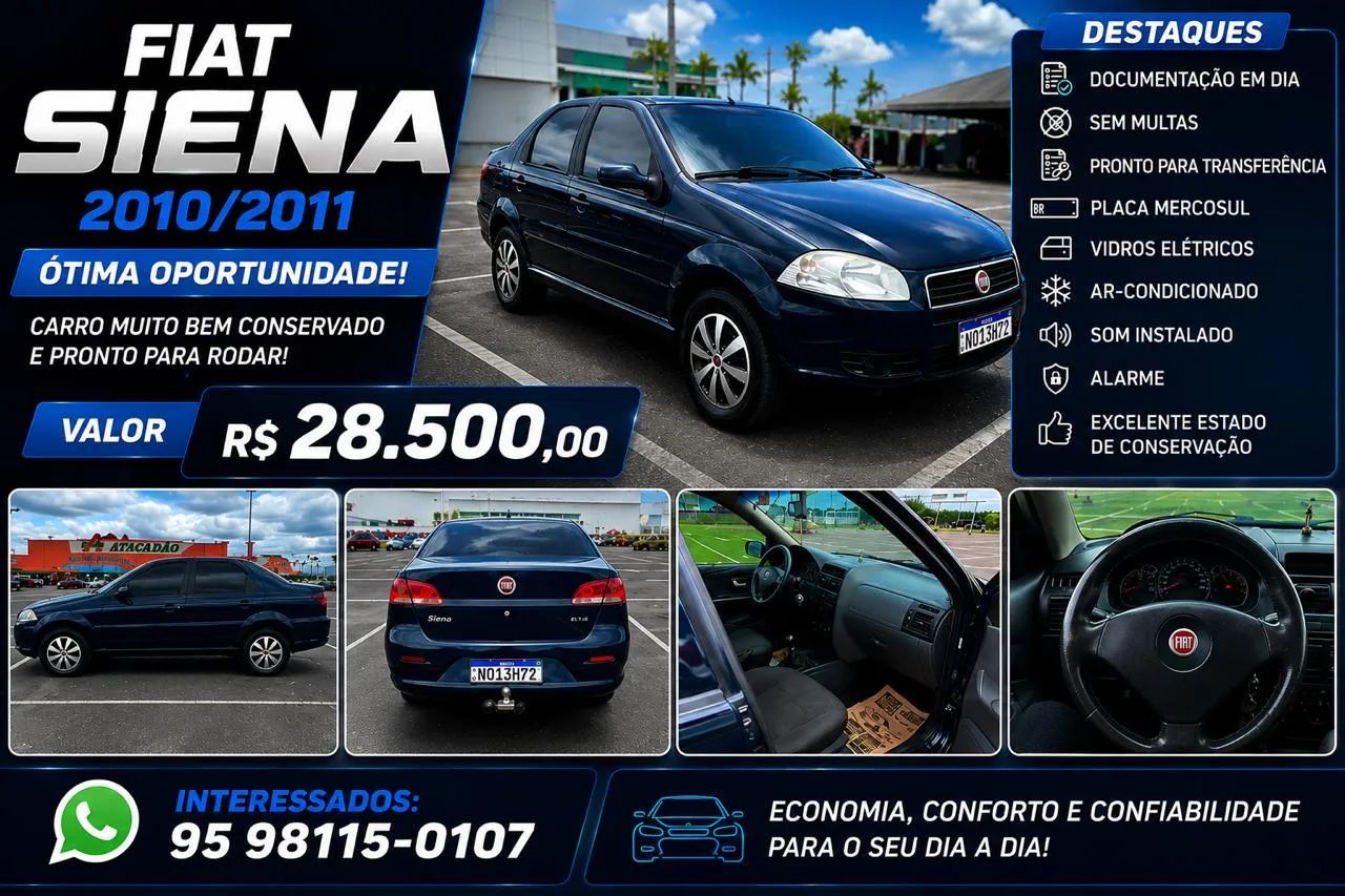Fiat Siena EL 1.0 MPI Fire Flex 8V 4P 2011 - Foto 2