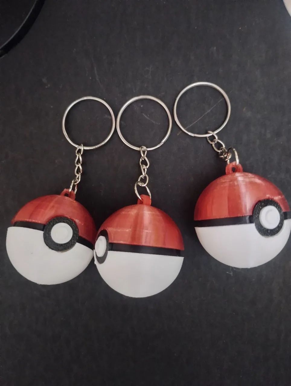 Chaveiros pokebola,gato caveira 3d em pla