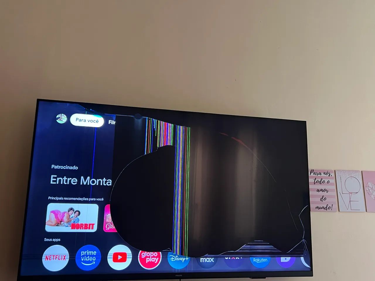Tv Philips 50 polegadas *** para retirada de peças *** ela liga mais tá com defeito 
