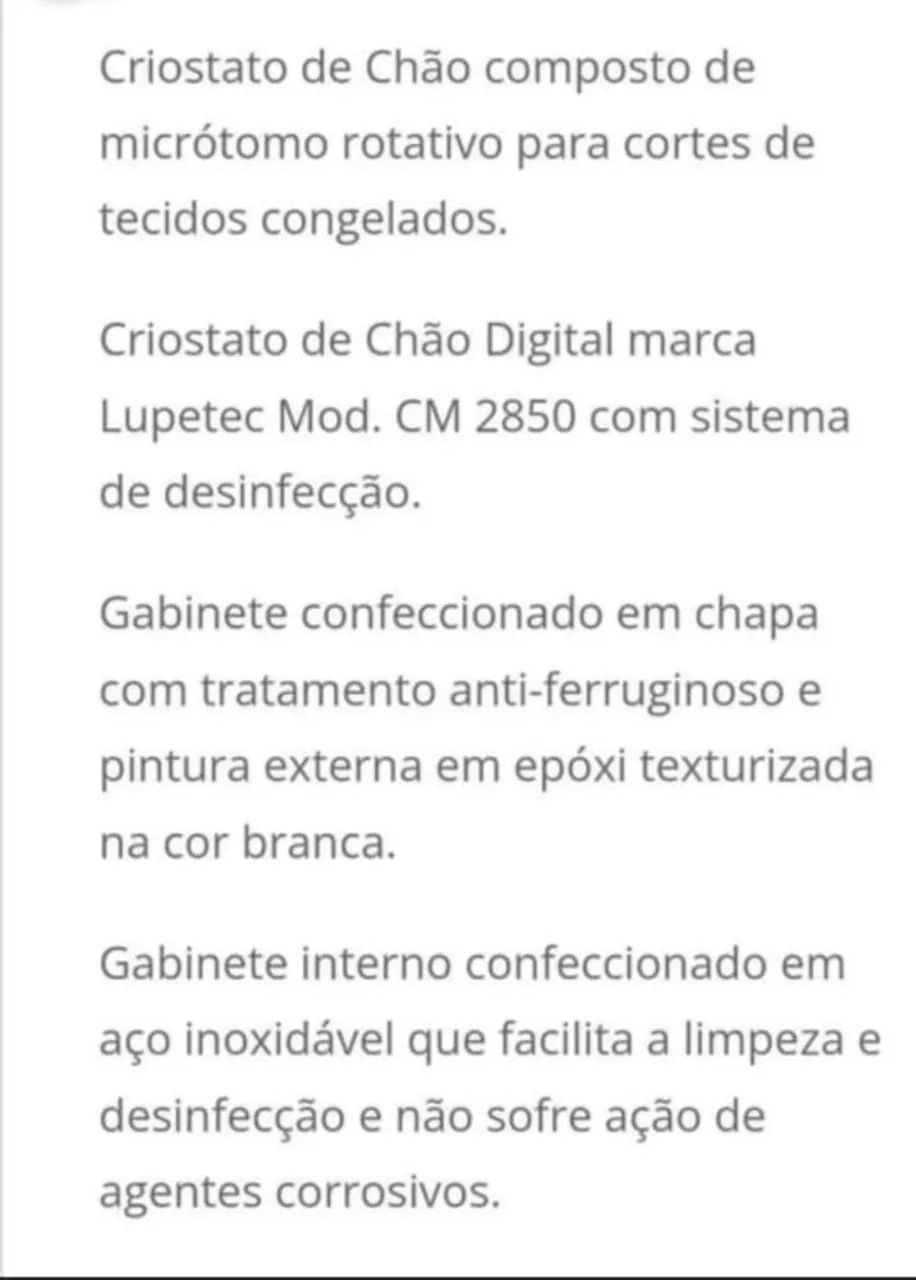 Criostato de chão Lupe tec CM2859 - Foto 5