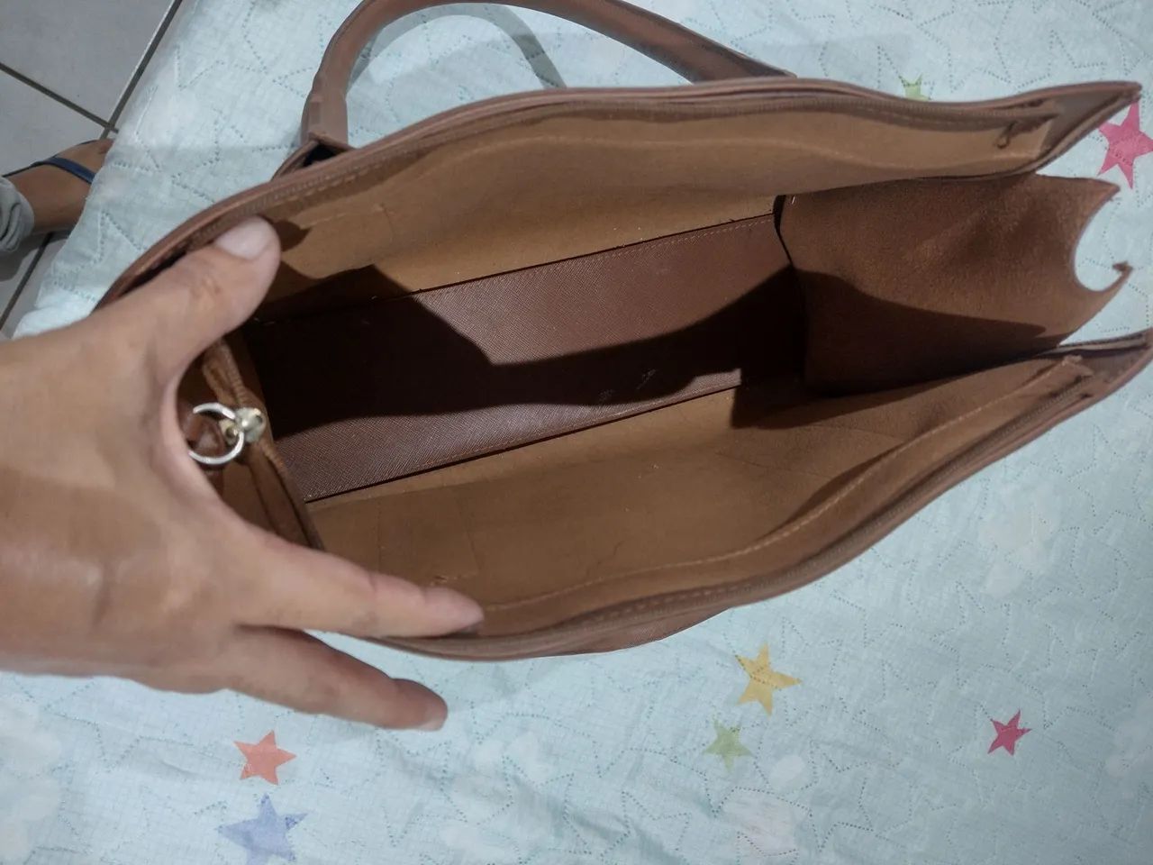 Bolsa tote marrom - Foto 3