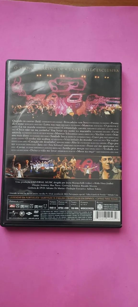 DVD ACUSTICO Zeca Pagodinho - Foto 2