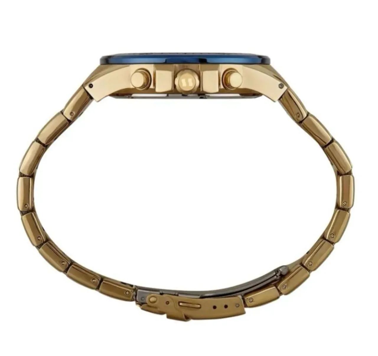 Relógio seculus masculino dourado  - Foto 5