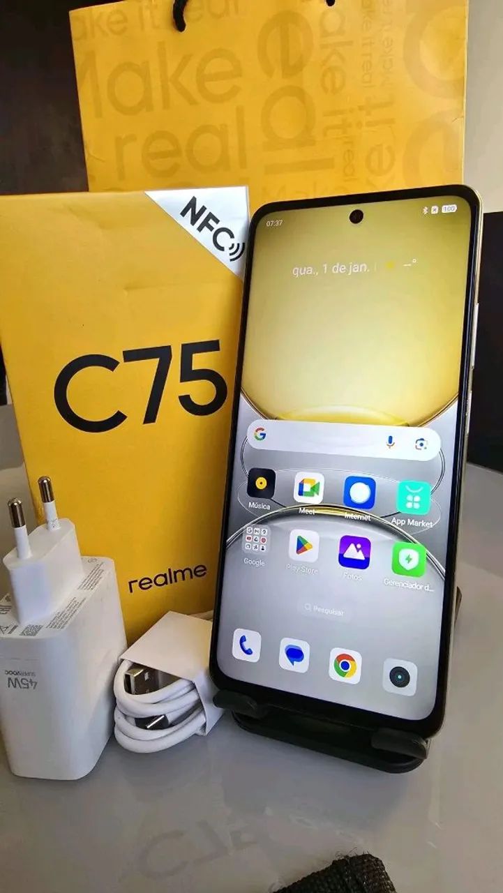 Vendo Realme C75 de 256 gb 24 de Gb de ram caixa e acessórios  - Foto 3