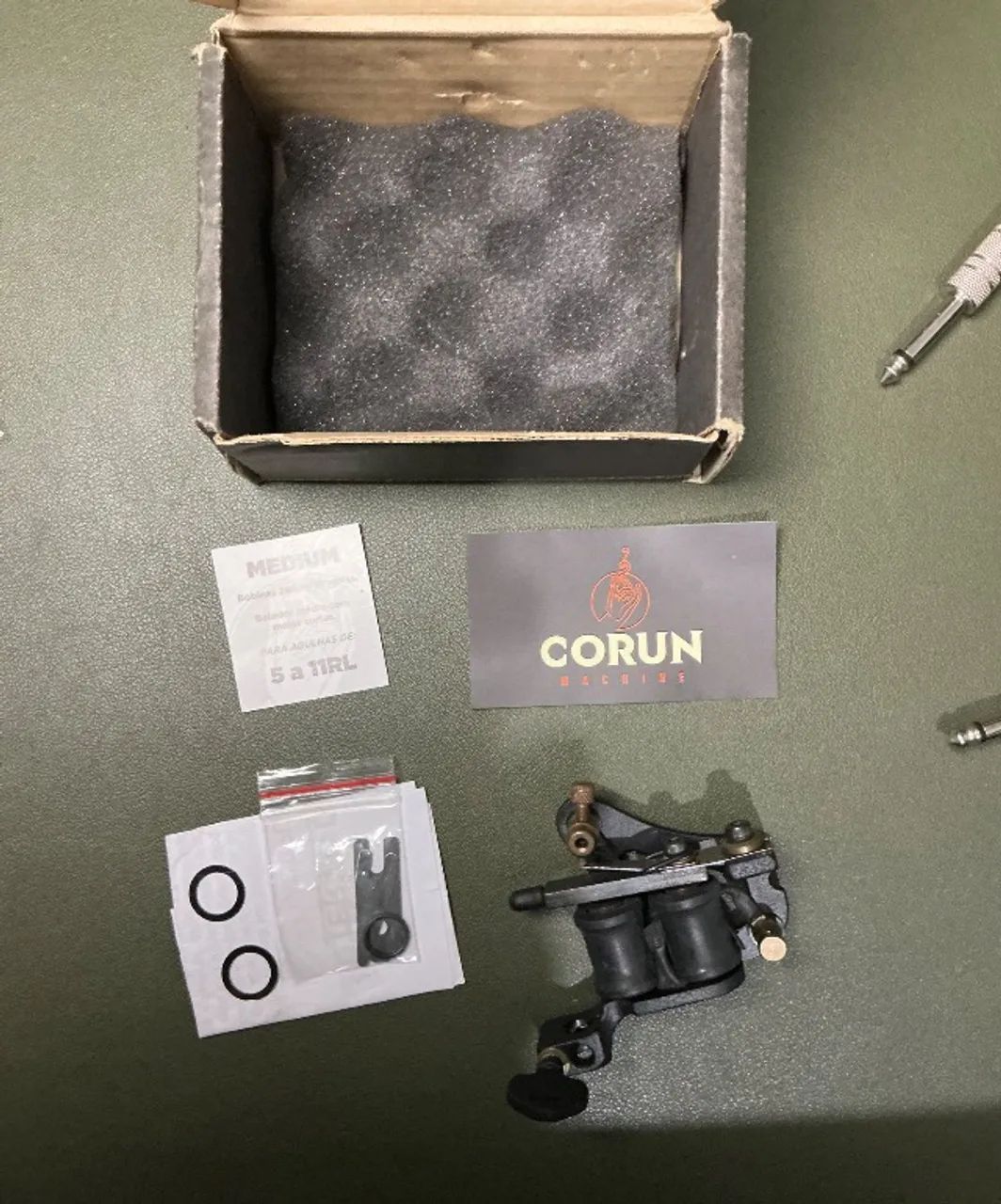 Máquina tatuagem CORUN + clip cord + pedal - Foto 5