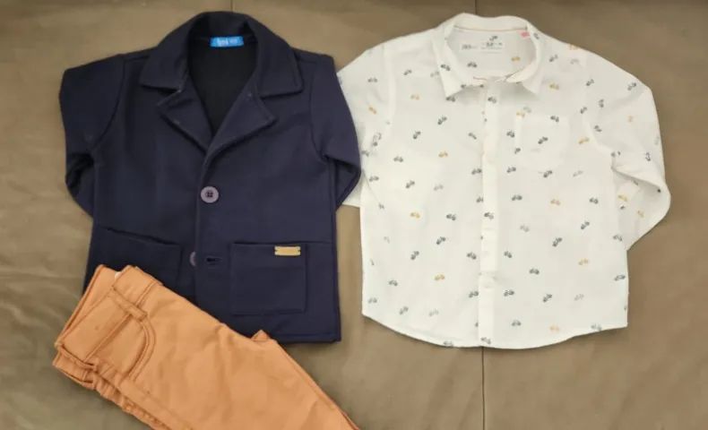 Blazer, camisa e calça infantil - 1 ano