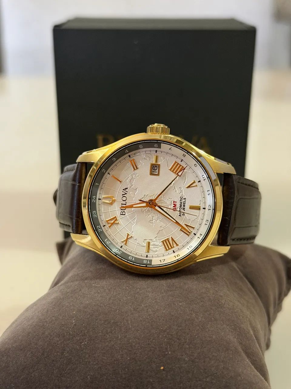 Relógio Bulova Wilton automático gmt 