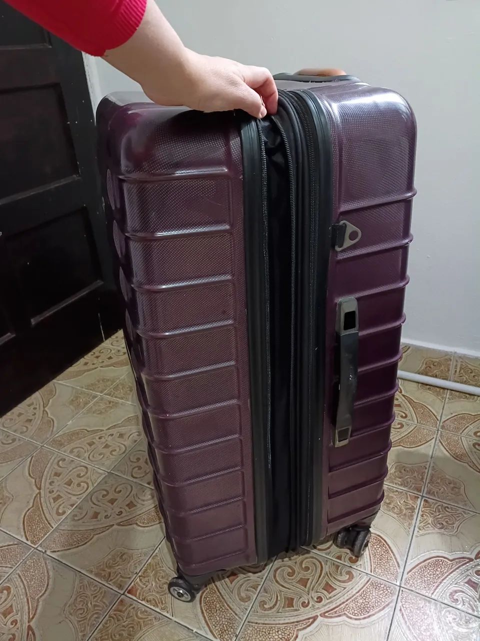 Mala de viagem gigante Le Postiche ROXA - Foto 3