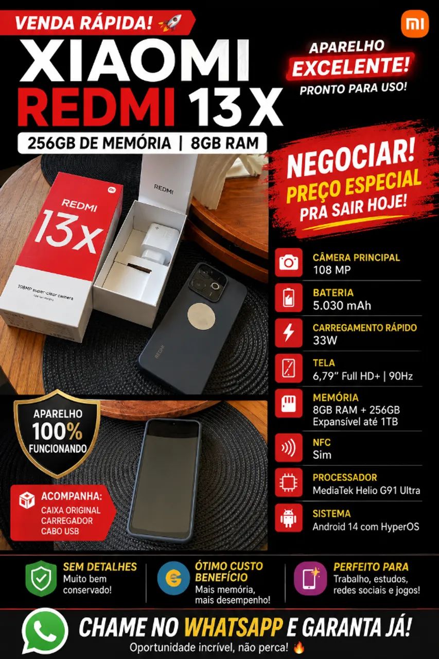 Redmi 13x 8ram 256gb