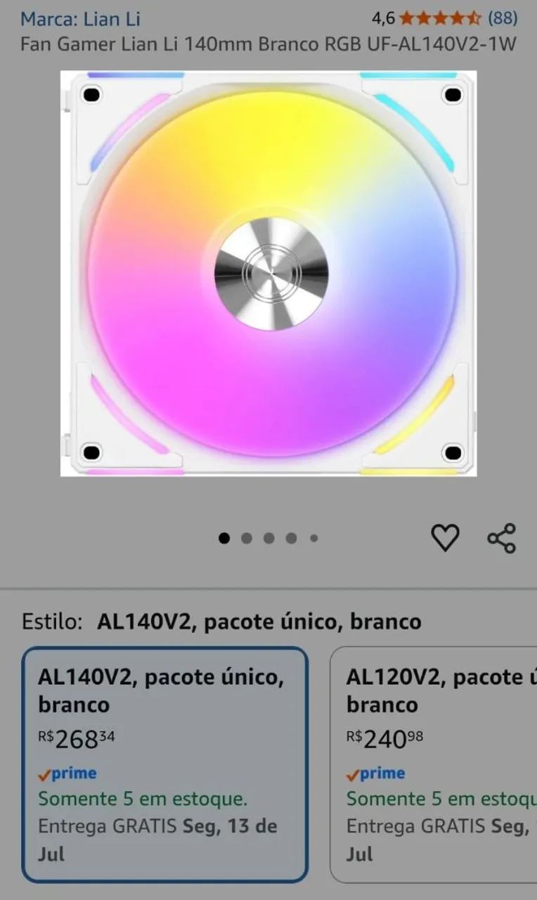 Kit c/4 fan Lian li Al140v2 