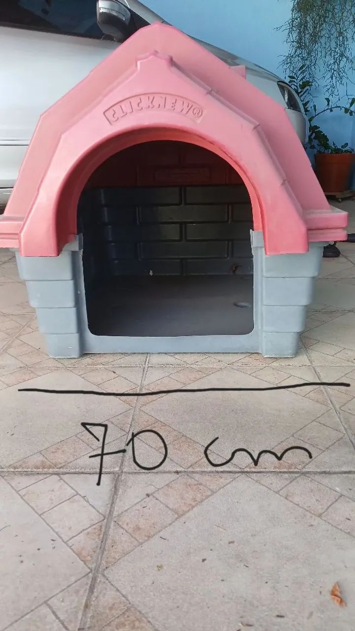 Casa de plástico rígido p/ cachorro  - Foto 3