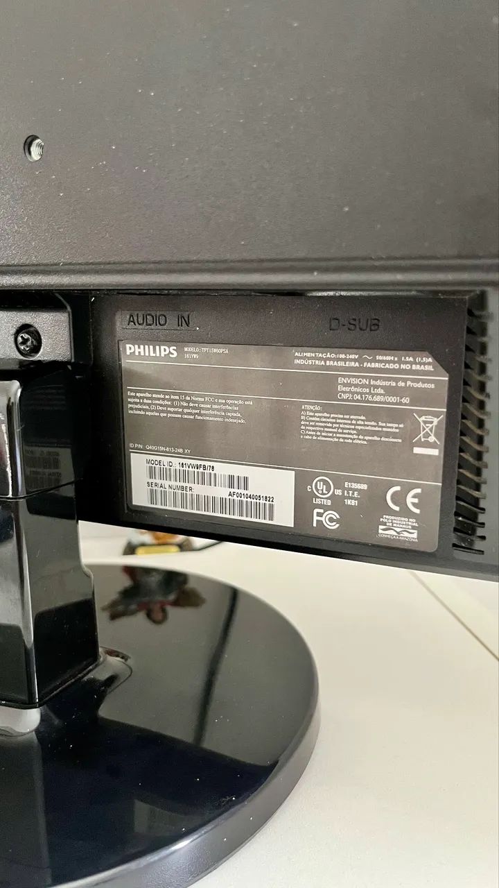 Monitor Philips 15,6 LCD Widescreen VGA - Funcionando Perfeitamente - Foto 4