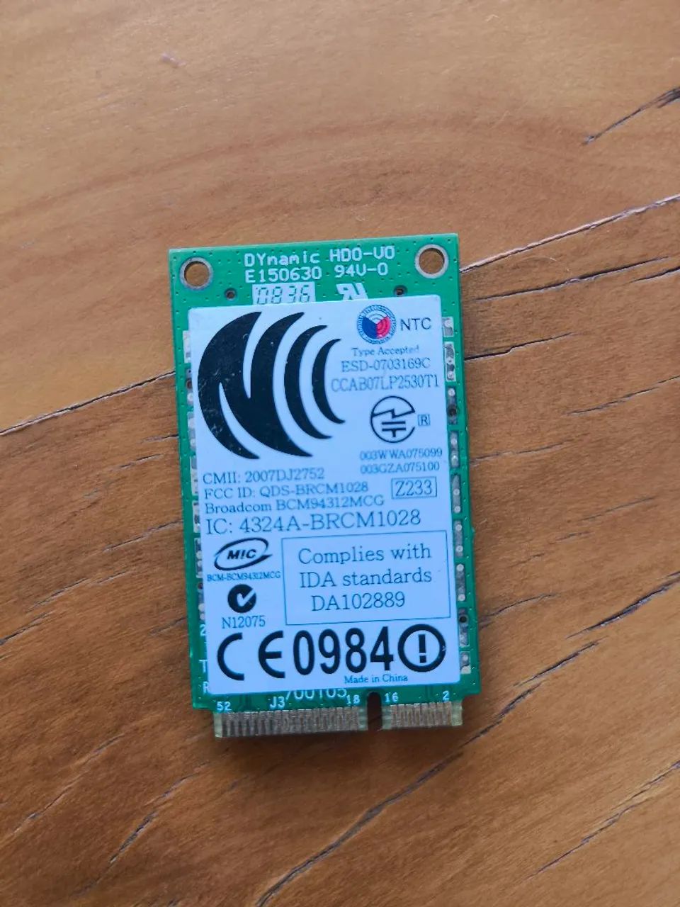 Vendo placa de rede para notebook 