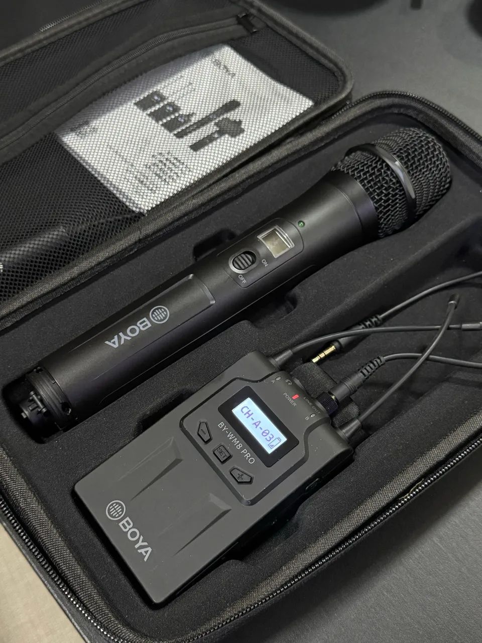 Kit Microfone De Mão Sem Fio Boya By-whm8 Pro + Receptor