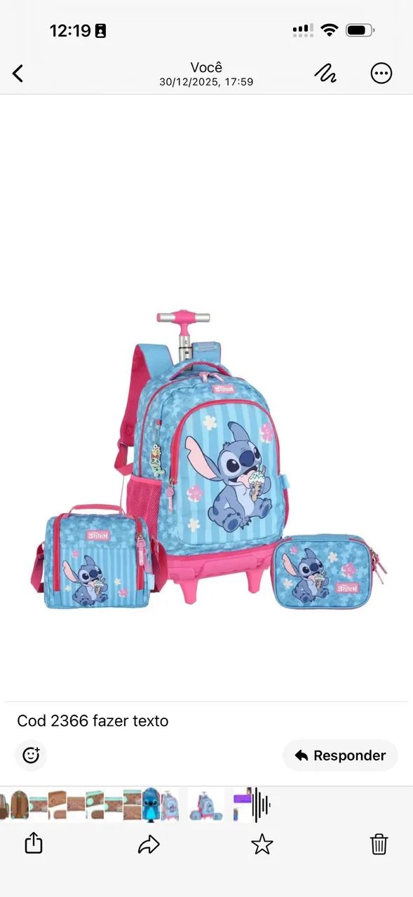 Kit Mochila Stitch Original - Foto 5