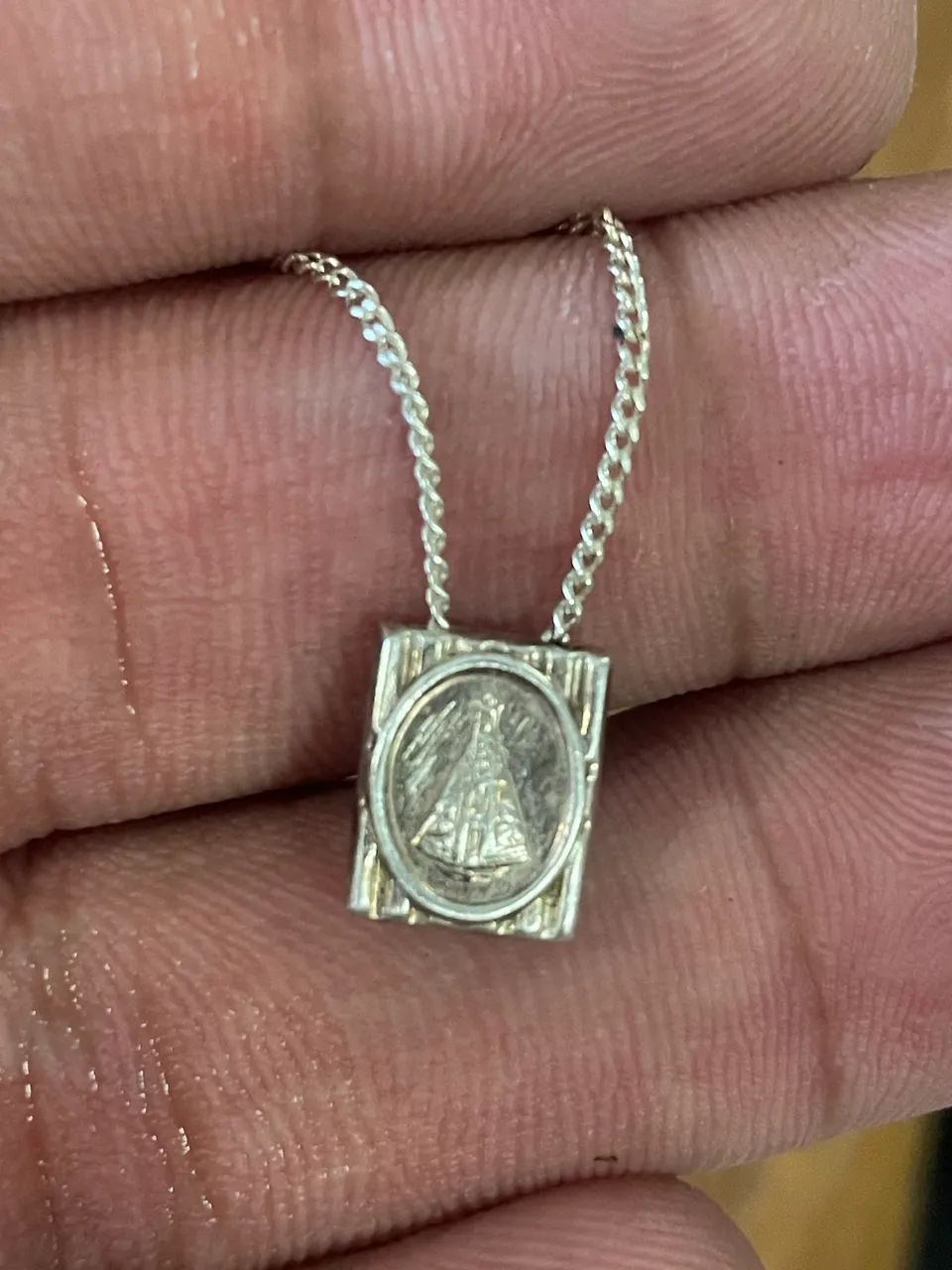Escapulário Prata 925 Nossa Senhora Aparecida  - Foto 3