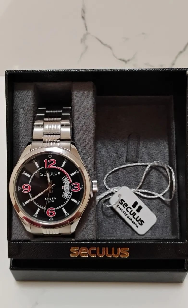 Relógio Seculus R23647GN02 - Pulseira Aço A Prova D'água 50 mts - Foto 3