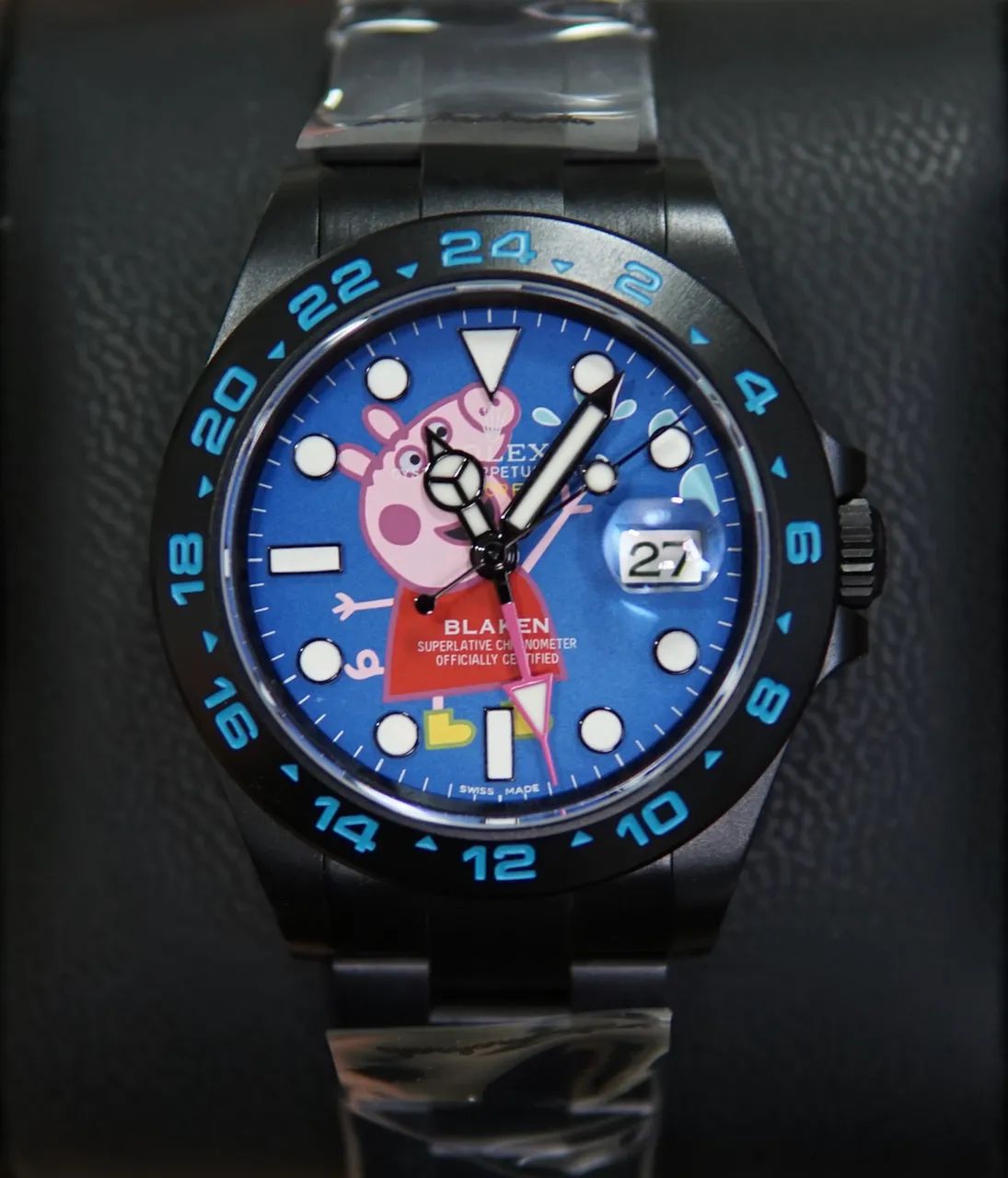 Relógio rolex Explorer 2 blaken pepapig