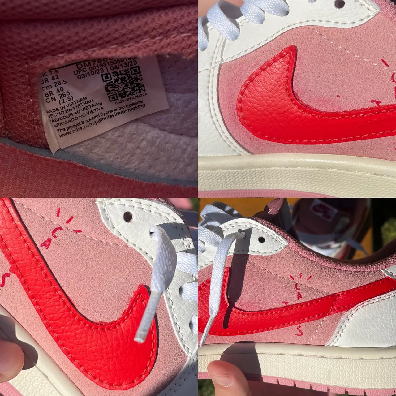 Nike Travis Scott AJ1 Rosa Pink - Foto 5