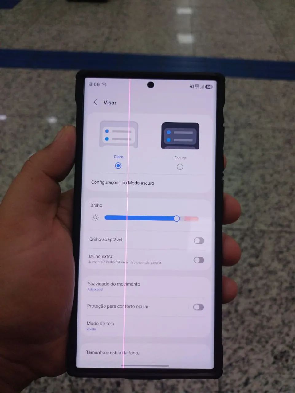 DISPLAY S23 ULTRA COM LINHA 