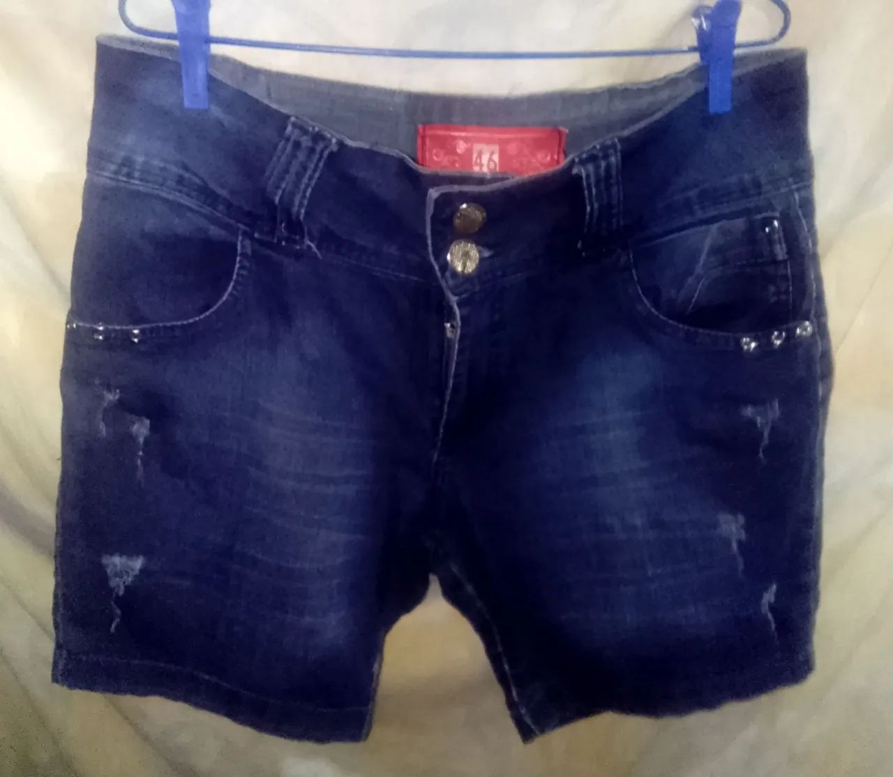 KIT COM 3 SHORTS JEANS FEMININOS - TAMANHO 46 - Foto 5