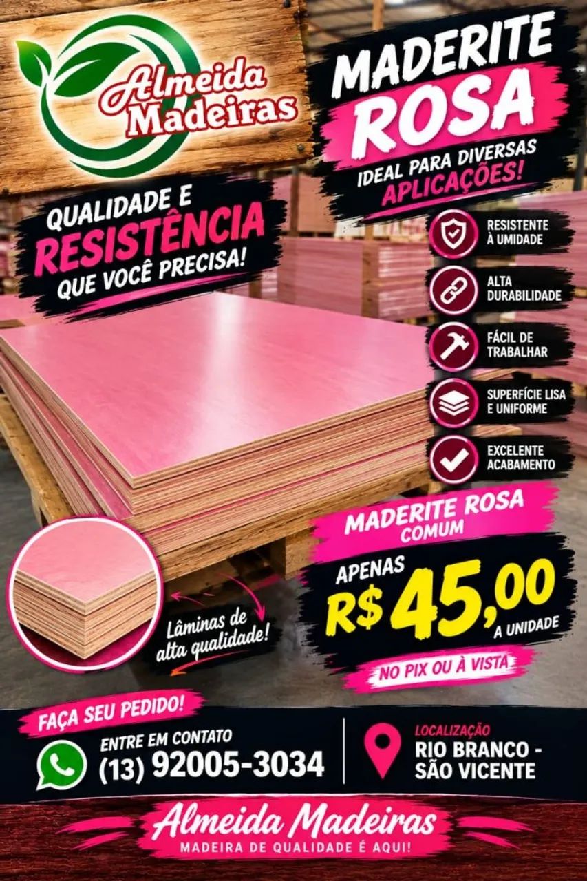 Madeirite rosa 