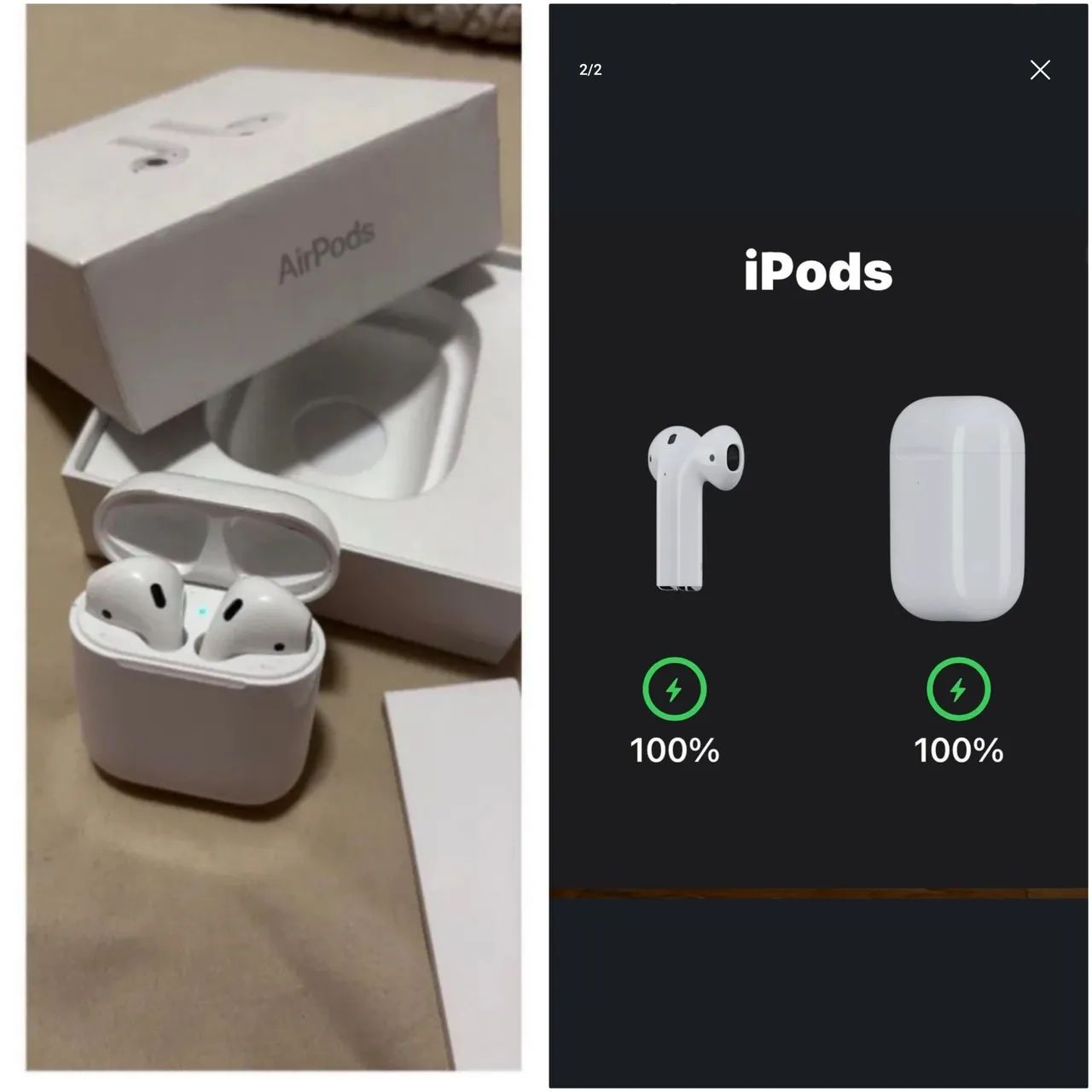 AirPods 2 geração original com nota