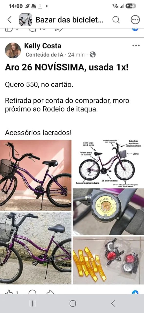 Bicicleta feminina