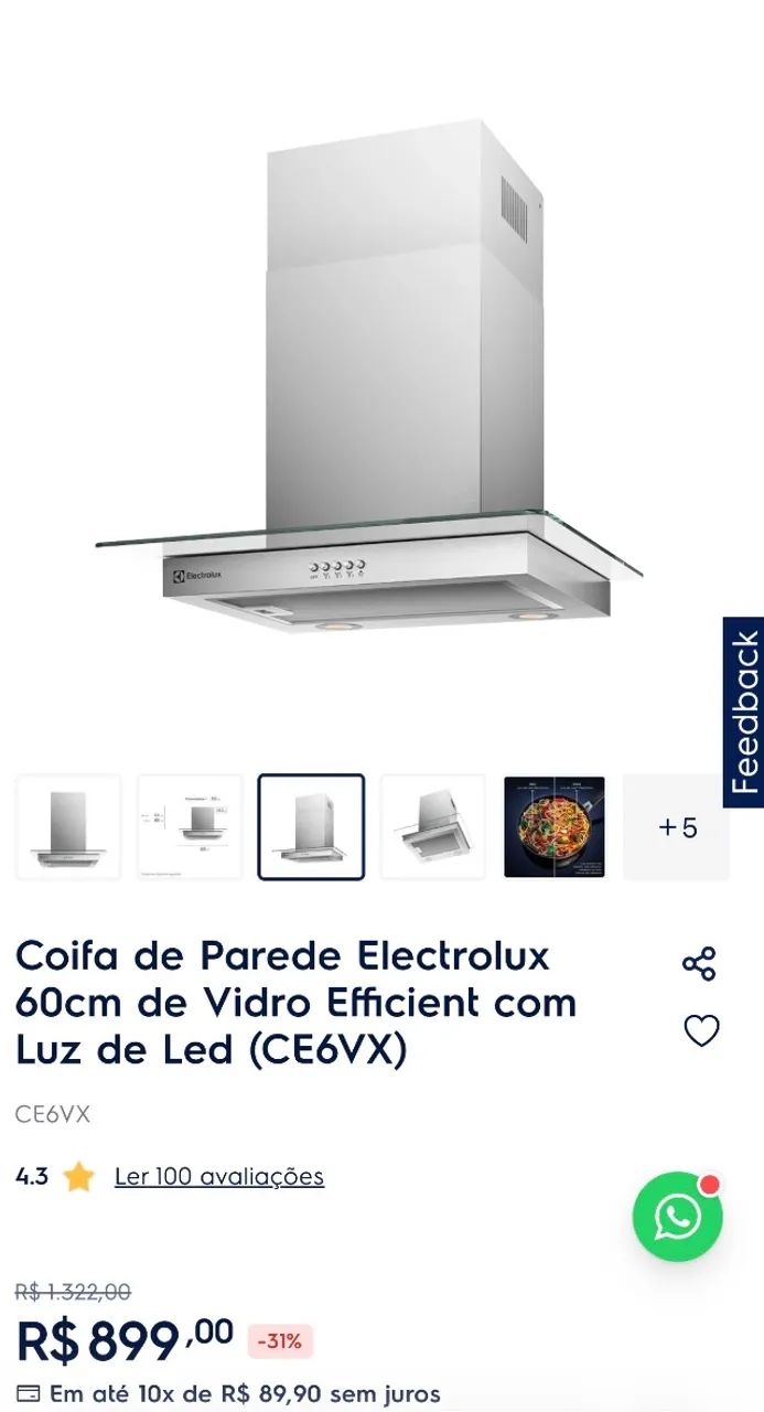 Coifa de parede