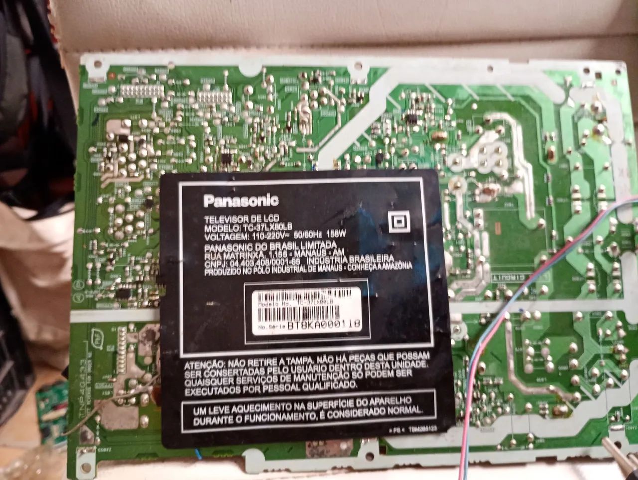 Kits de placa da Panasonic modelo tc-37lx80lb
