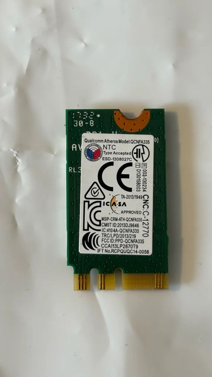 Placa Wi-Fi Qualcomm Atheros QCNFA335 para Notebook